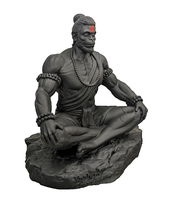 Lord Hanuman Sitting Idol for Car Dashboard By BhaktiShala