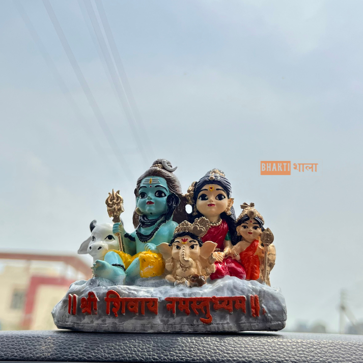Divine Shiv Ji Parivar Idol Natural - By BhaktiShala