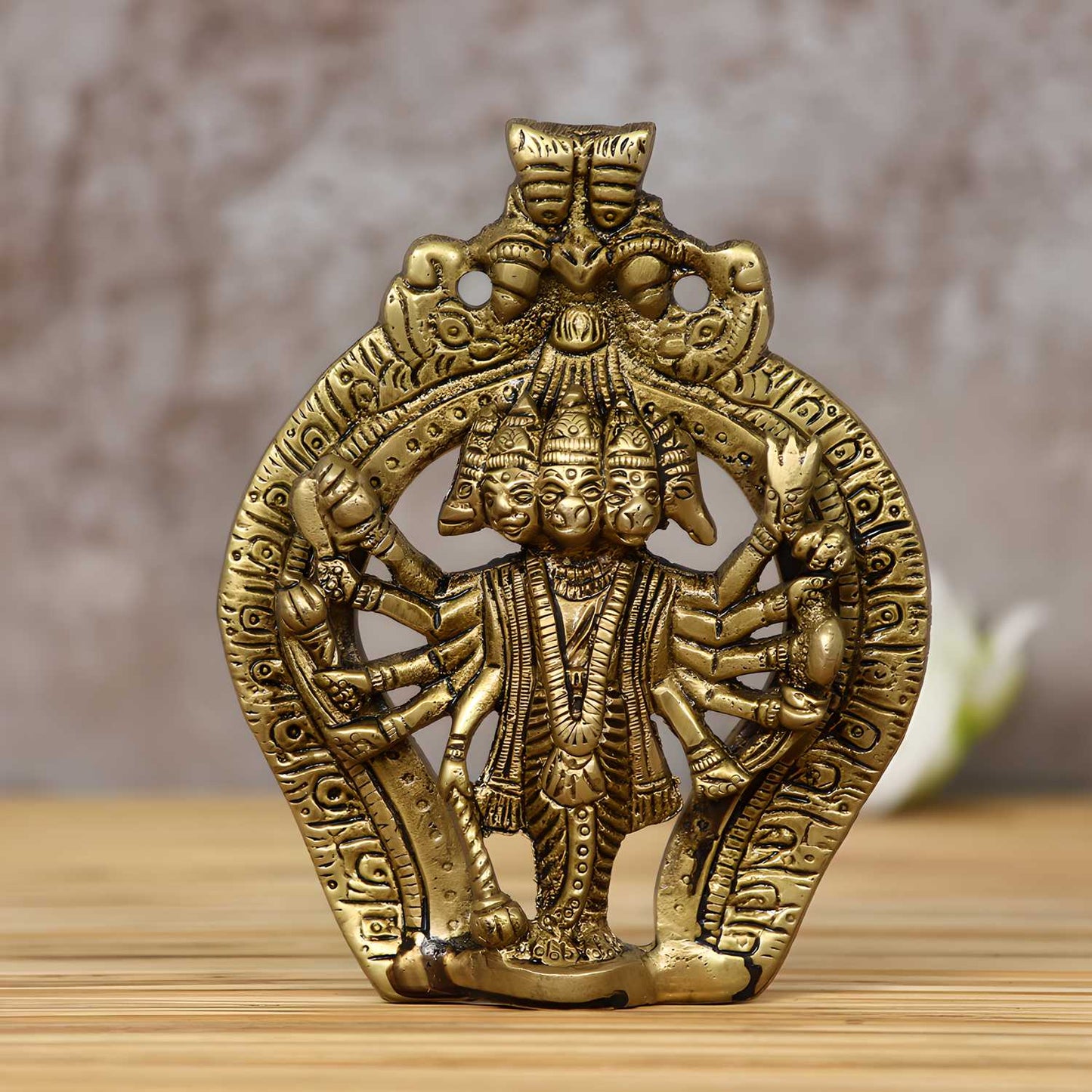 Panchmukhi Lord Hanuman Brass Idol Statue By BhaktiShala