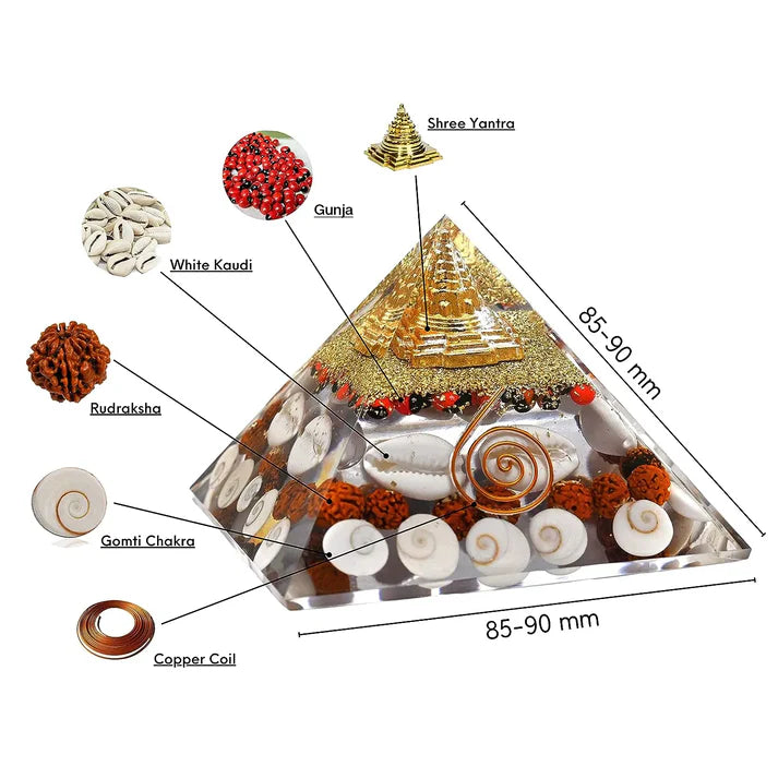 Bhaktishala Crystal Gomati Chakra Shree Yantra Pyramid